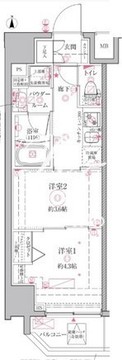 クレイシアIDZ江戸川橋 301 間取り図