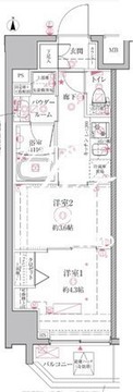 クレイシアIDZ江戸川橋 701 間取り図