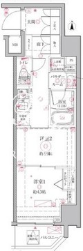 クレイシアIDZ江戸川橋 204 間取り図