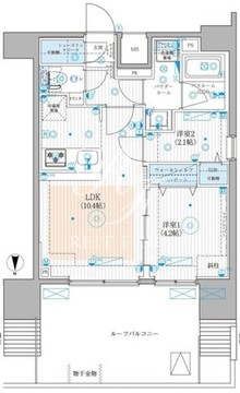 リテラス蒲田 1205 間取り図