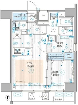 リテラス蒲田 1304 間取り図