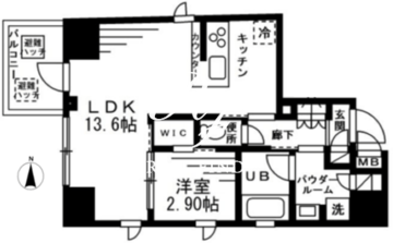 NTPRレジデンス上野稲荷町 501 間取り図