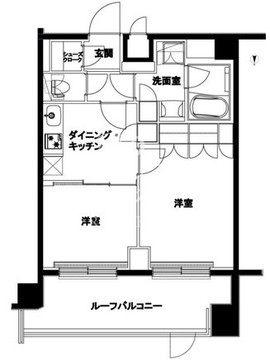 ルーブル北嶺町 406 間取り図