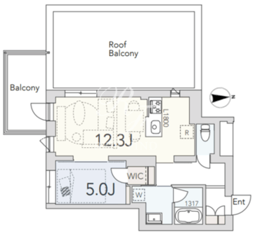 グランデュオ用賀4 305 間取り図