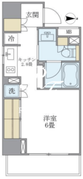 ブリリアイスト白金高輪 504 間取り図