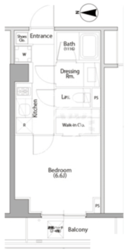 ラティエラ大森 405 間取り図