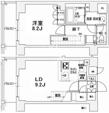 エスティメゾン王子 1506 間取り図