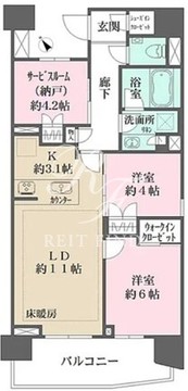 ザ・パークハウス赤羽フロント 1005 間取り図