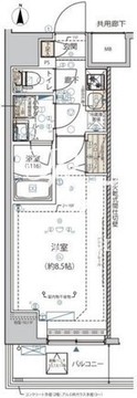 アルコバレーノ錦糸町 802 間取り図