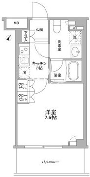 フレアージュ白金台 204 間取り図