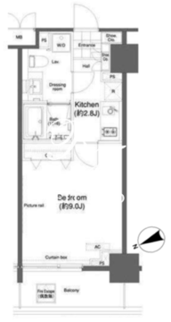 アーバネックス市谷柳町 803 間取り図