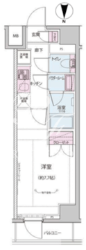 オルタナ神楽坂 1-306 間取り図