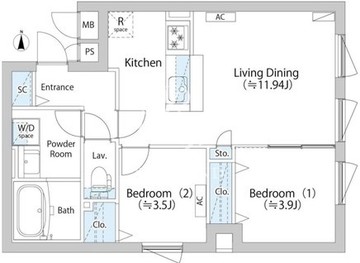 ラピス武蔵小山 403 間取り図