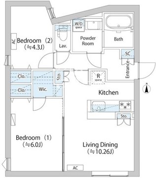 ラピス武蔵小山 401 間取り図