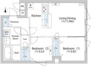 ラピス武蔵小山 303 間取り図 ?>