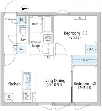 ラピス武蔵小山 302 間取り図