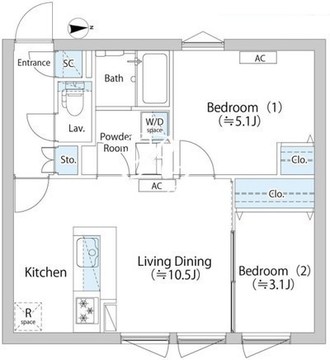 ラピス武蔵小山 202 間取り図