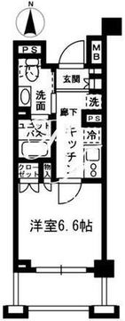 レジディア中落合 C605 間取り図