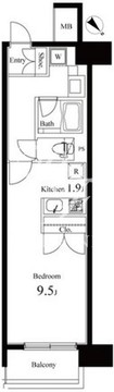 プライマル小石川 104 間取り図