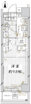 レガリス錦糸町 301 間取り図