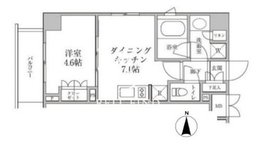 レジディア神楽坂2 204 間取り図