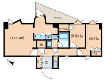 レジディア文京音羽 101 間取り図