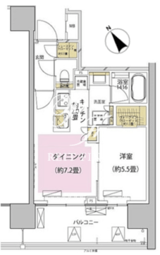 ザ・パークハウス渋谷美竹 605 間取り図