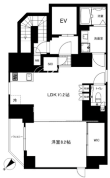 クリアルプレミア恵比寿 501 間取り図