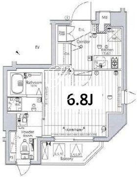 メイクスアート三ノ輪2 301 間取り図