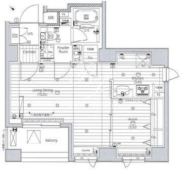 メイクスアート三ノ輪2 902 間取り図