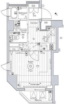 メイクスアート三ノ輪2 202 間取り図