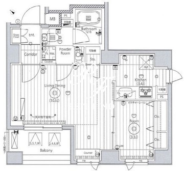 メイクスアート三ノ輪2 703 間取り図