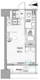 レジディア錦糸町2 203 間取り図