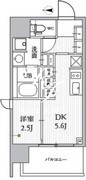 シーズンフラッツ蔵前 1401 間取り図