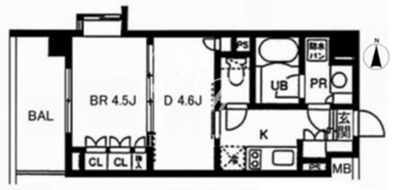 レジディア池袋 411 間取り図