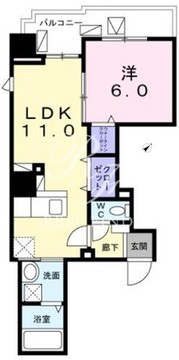 フルールアビタシオン 201 間取り図