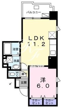 フルールアビタシオン 402 間取り図