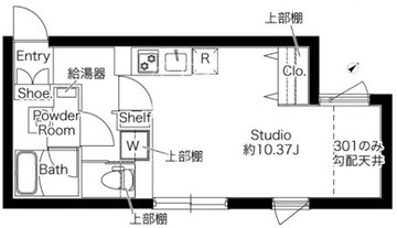 プラティーク下丸子 301 間取り図