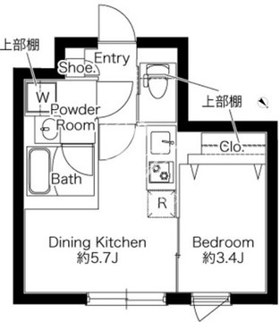 プラティーク下丸子 202 間取り図