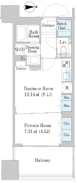 シティタワー銀座東 213 間取り図