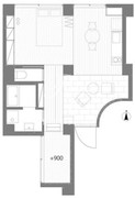 三組坂flat 2fA 間取り図