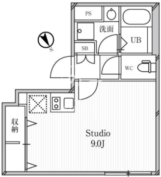 リーガランド中目黒 202 間取り図