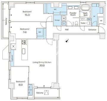 ブラウベルグ表参道 201 間取り図