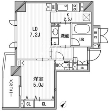 クリオ渋谷ラ・モード 502 間取り図