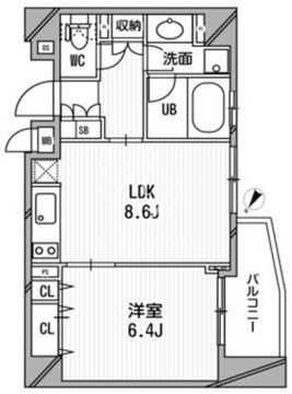 クリオ渋谷ラ・モード 604 間取り図