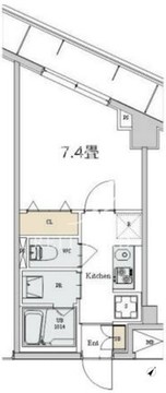 カスタリア本駒込 213 間取り図