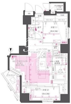 ズーム渋谷笹塚セカンド 902 間取り図