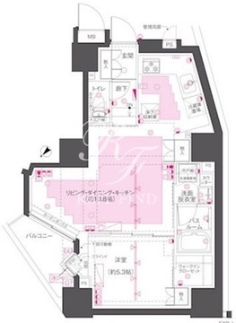 ズーム渋谷笹塚セカンド 102 間取り図