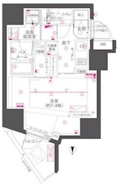 ズーム渋谷笹塚セカンド 701 間取り図