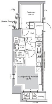 プラウドフラット虎ノ門 604 間取り図